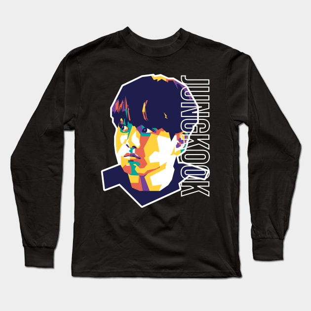 Jungkook On WPAP Long Sleeve T-Shirt by pentaShop